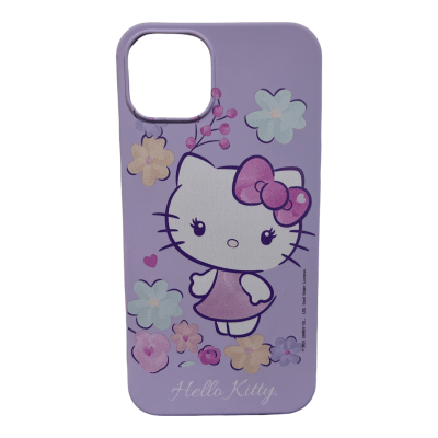 Carcasa iPhone 13 Hello Kitty Morado1