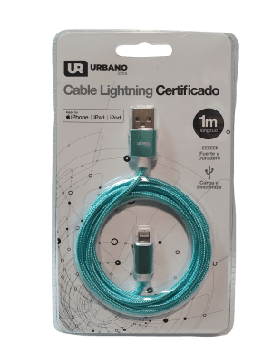 Cable Lightning Urbano Celeste 1mt1