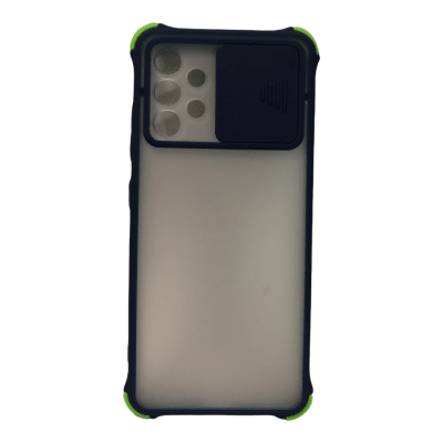 Carcasa Transparente Mate Camara Corrediza Azul A32 4G1