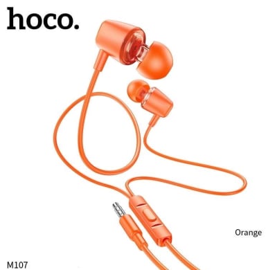 Audífono Hoco M107 Transparente Naranjo1