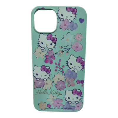 Carcasa iPhone 13 Hello Kitty Turquesa1