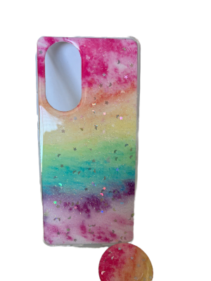 CARCASA NOVA 9 ARCO IRIS POP SOCKET NARANJA1