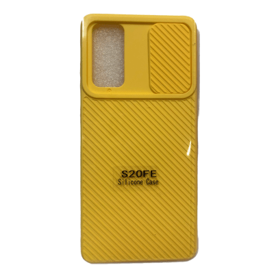 Carcasa Protección Cámara Textura Amarillo S20 FE1