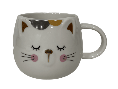 Tazón gato ceramic mug Blanco1