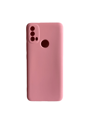 Carcasa Silicona Rosado Moto E30/E401