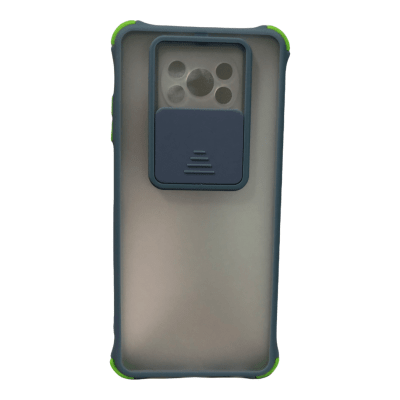 Carcasa Transparente Mate Camara Corrediza Celeste Poco X31