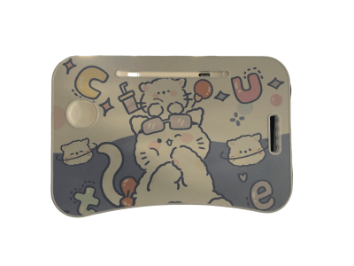 Mesa Cama Plegable para Notebook/ Gatito Morado1