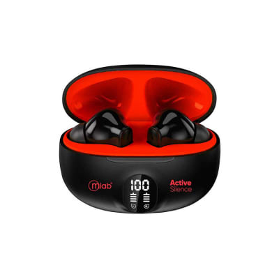 Audifono Mlab Active Silence ANC/ENC Negro-Rojo