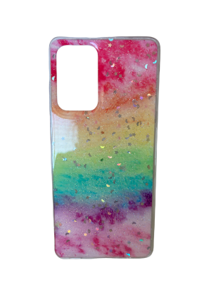 CARCASA A52/A52S ARCO IRIS POP SOCKET NARANJA1