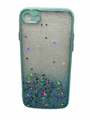 Carcasa Transparente Brillo Turquesa iPhone 7/8/SE 20201
