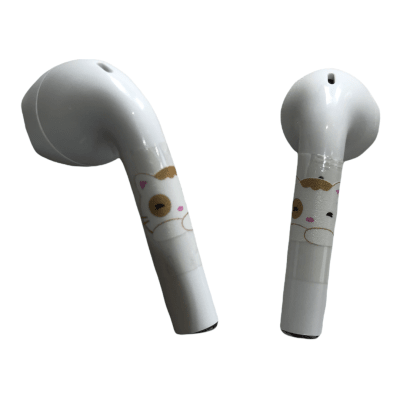 Audífono Bluetooth TWS + Case Patita Blanca2