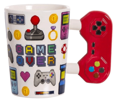 Tazon Gamer Ceramica Control Rojo1