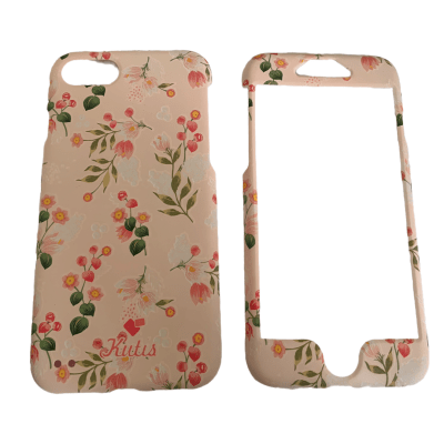 Carcasa Kutis 360° iPhone 7/8/SE 2020 Diseño Flor Rosa1