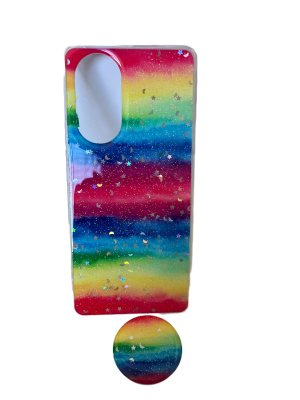 CARCASA NOVA 9 ARCO IRIS POP SOCKET AMARILLA1