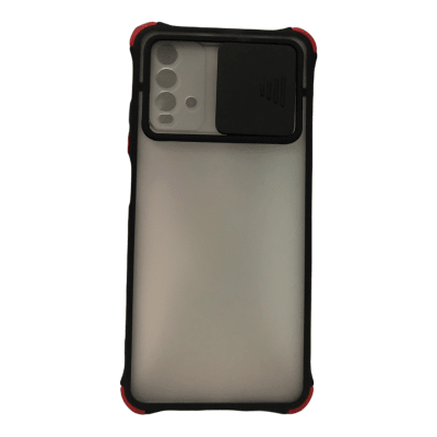 Carcasa Transparente Mate Camara Corrediza Negro Redmi 9T