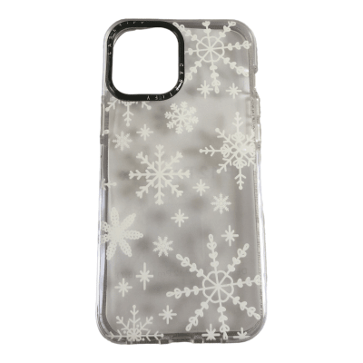 Carcasa Iphone 12 Pro Max Transparente Diseño Copo Nieve