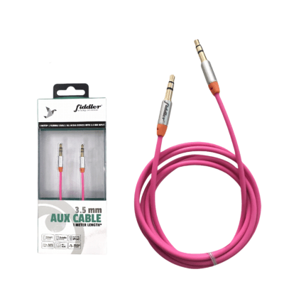 Cable Audio Fiddler 3.5 mm Rosa 1 Metro3