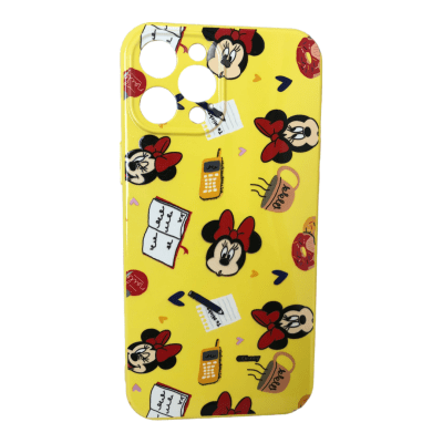 Carcasa iPhone 12 Pro Max Disney Minnie Amarillo