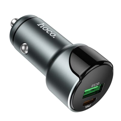 Cargador Auto Hoco Quick Charge 3.0 A / 20w. 2 Salidas USB y C1