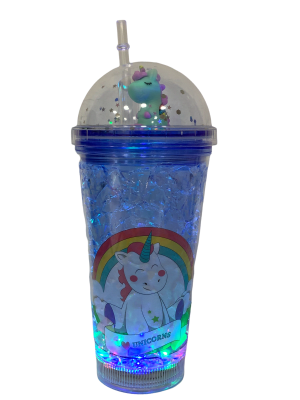 Vaso Unicornio Luz Azul2