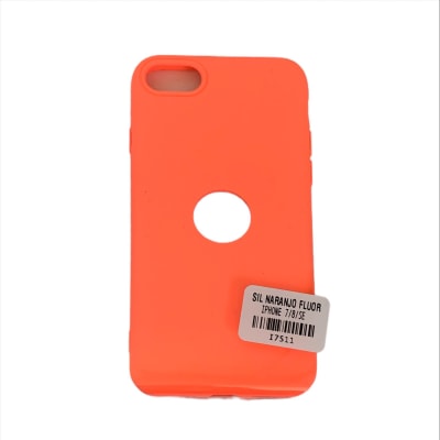 Silicona Naranjo FLuor iPhone 7/8/SE 20201