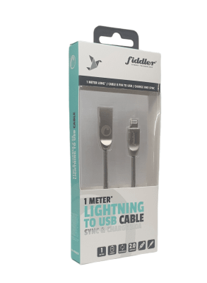 Cable Lightning Fiddler 1 Metros Metálico 2.0A1