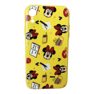 Carcasa iPhone XR Disney Minnie Amarillo1