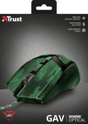 Mouse Gamer Trust GAV GXT101C Camuflaje Verde4