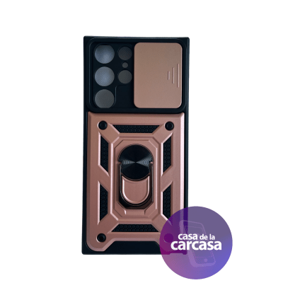 Carcasa Armor con Soporte Rosado S22 Ultra1