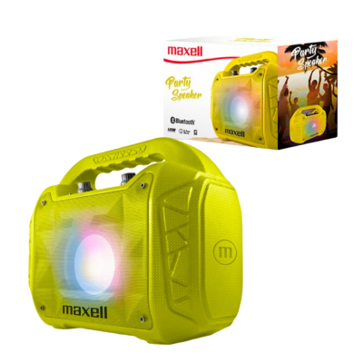 Parlante portátiles Bluetooth con iluminación LED / Amarillo Party Speaker Maxell2