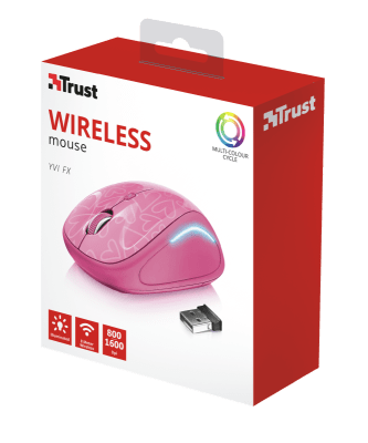 Mouse Trust Yvi FX Luces / Pink1