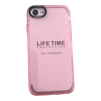 Carcasa iPhone 7/8/SE 2020 Transparente Color Rosado1