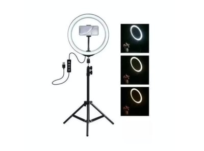 Aro De Luz 26 cm. Con Trípode Y Soporte de Celular2