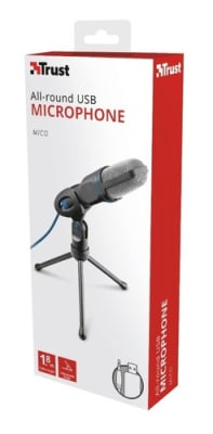 Micrófono Trust Mico Cable 3.5mm Adaptador USB Con Tripode1