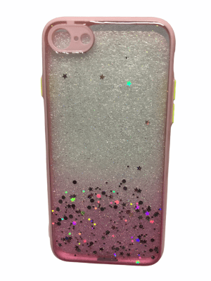 Carcasa Transparente Brillo Rosado iPhone 7/8/SE 20202