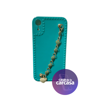 Carcasa Strap Turquesa Corazon iPhone XR1
