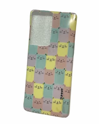 Carcasa S21 Ultra Silicona Gatos1