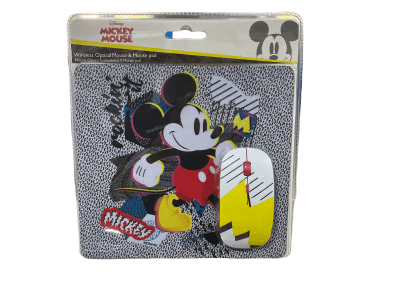 Mouse inalámbrico + Pad Mouse Mickey Disney