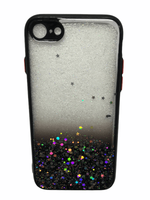 Carcasa Transparente Brillo Negro iPhone 7/8/SE 20201