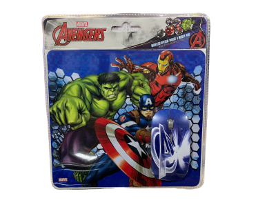 Mouse inalámbrico + Pad Mouse Avengers Marvel1
