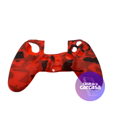 Funda Silicona PS4 Militar Rojo1