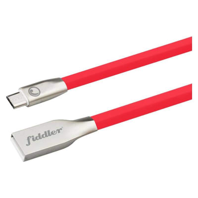 Cable Plano Micro USB Fiddler 1 Metro Rojo 2.0A1