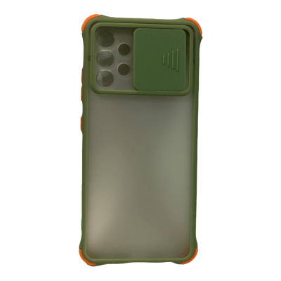 Carcasa Transparente Mate Camara Corrediza Verde A32 4G1