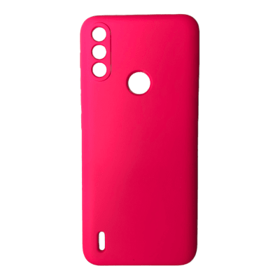 Carcasa Moto E7i Power Silicona Rosa Fluor1
