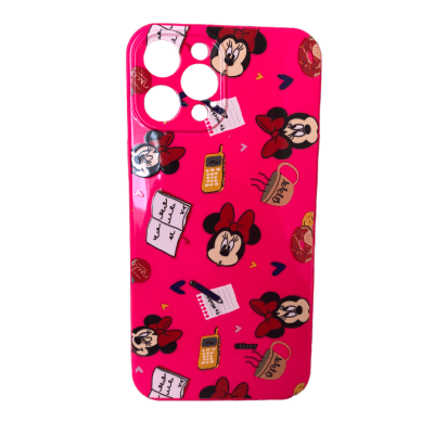 Carcasa iPhone 12 Pro Max Disney Minnie Fluor