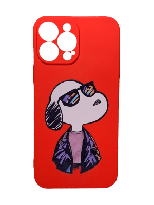 Carcasa Snoopy Gafas Rojo iPhone 13 Pro1