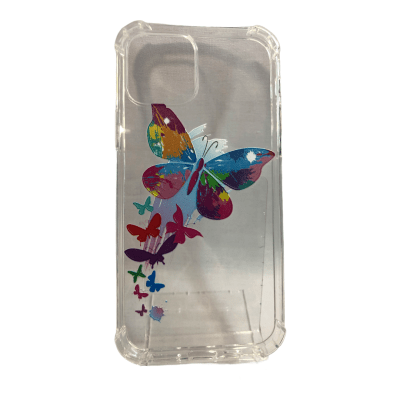 Carcasa Transparente Mariposa Color iPhone 12/12Pro1