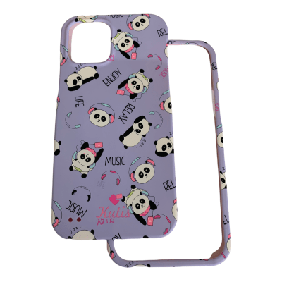 Carcasa Kutis 360° iPhone 12/12Pro Diseño Oso Panda Morado1