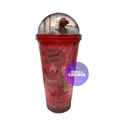 VASO DINOSAURIO LUCES ROJO1