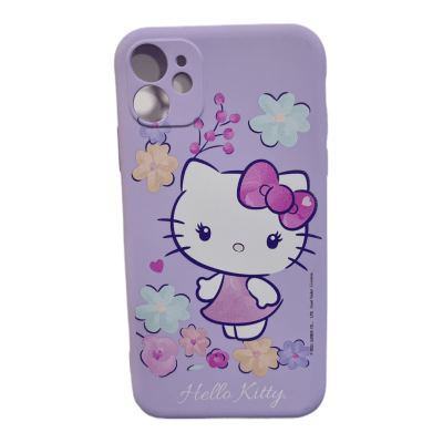 Carcasa iPhone 11 Hello Kitty Morado1